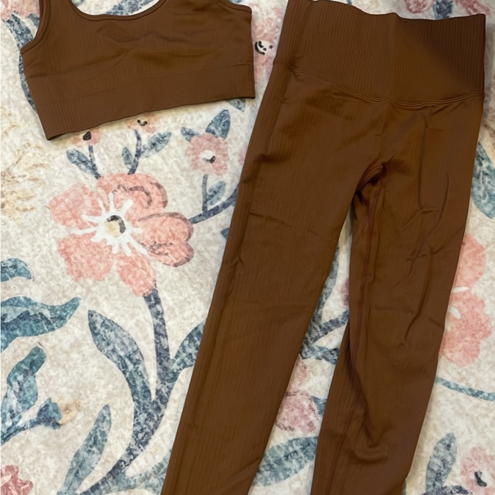 Brown Women's Workout Set